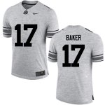 Men's Ohio State Buckeyes #17 Jerome Baker Gray Nike NCAA College Football Jersey Version AVT5844NG